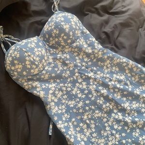 Soft blue floral dress